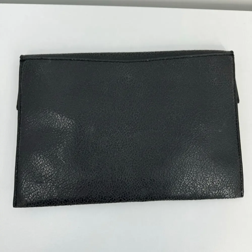 Urban Expressions Clutch Crossbody Bag Black Vegan Leather Mobwife Event Preppy